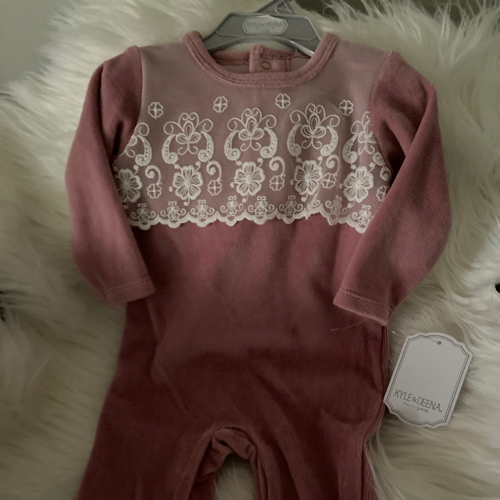 Velour One piece baby jumper